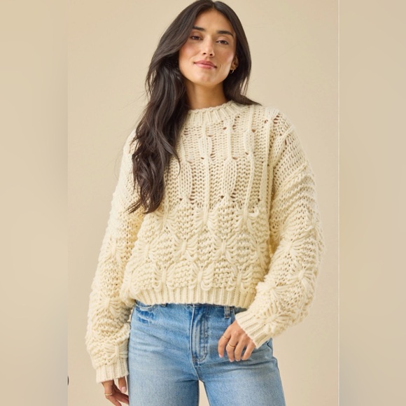 Altar'd State Sweaters - Altar'd State Cream Knit Sweater